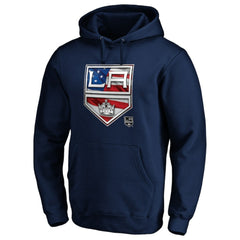 NHL Los Angeles Kings Banner Wave Logo Pullover Hoodie - Navy