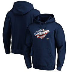 NHL Minnesota Wild Banner Wave Logo Pullover Hoodie - Navy