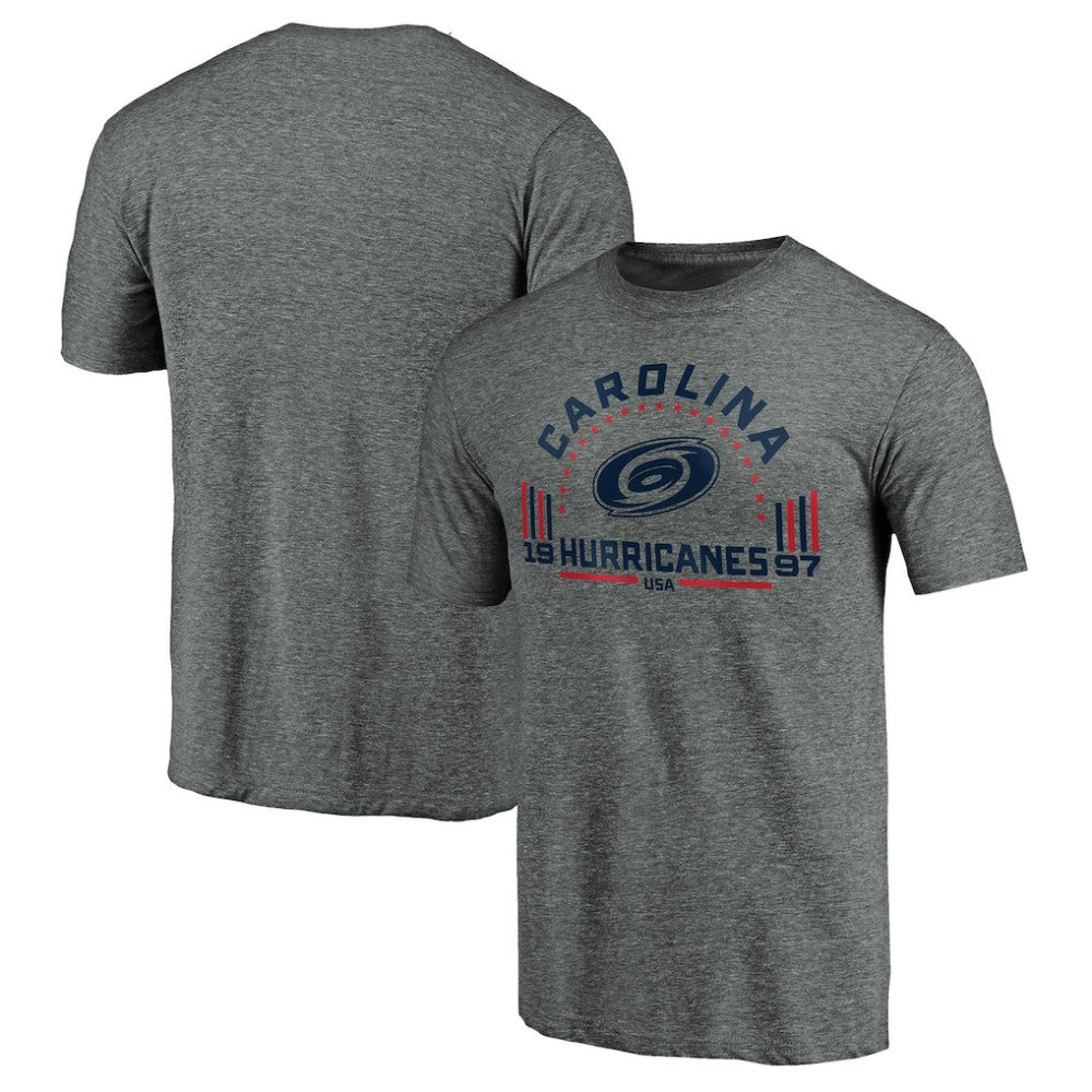 NHL Carolina Hurricanes Team Freedom Tri-Blend T-Shirt - Heathered Gray