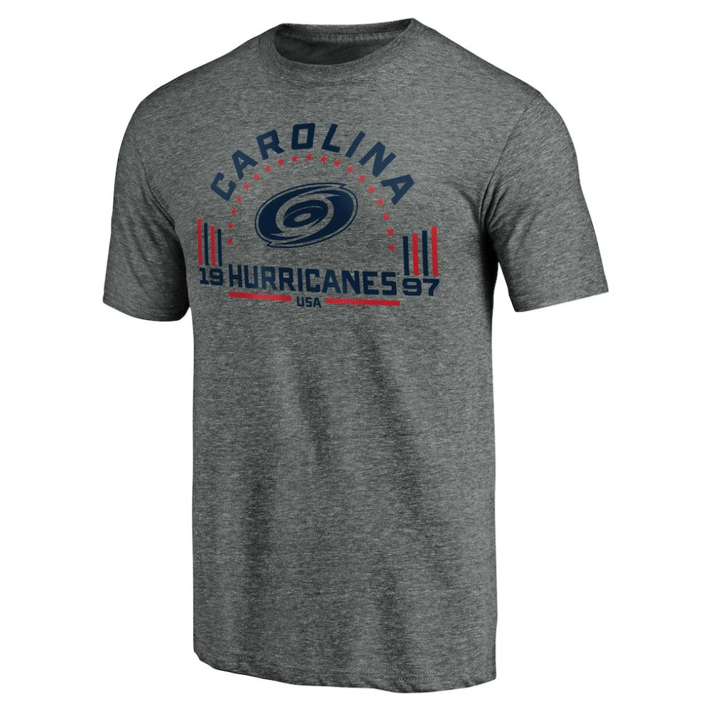 NHL Carolina Hurricanes Team Freedom Tri-Blend T-Shirt - Heathered Gray
