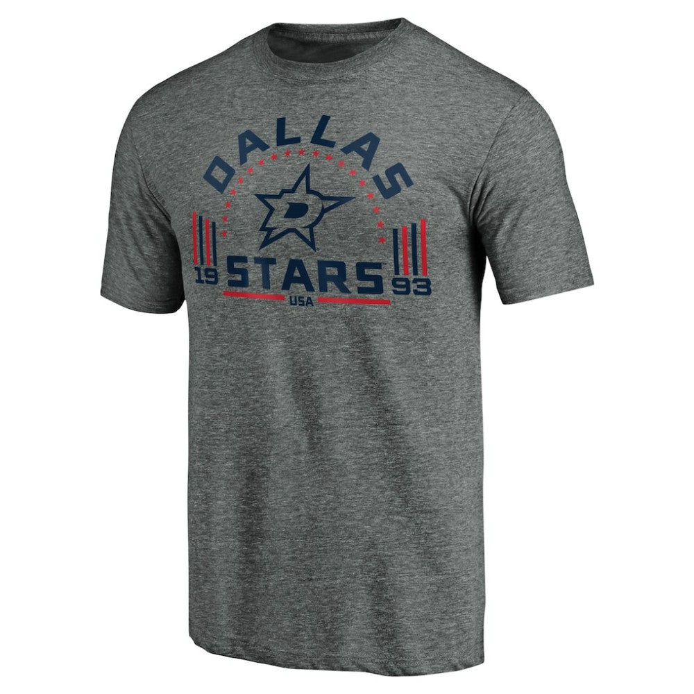 NHL Dallas Stars Team Freedom Tri-Blend T-Shirt - Heathered Gray