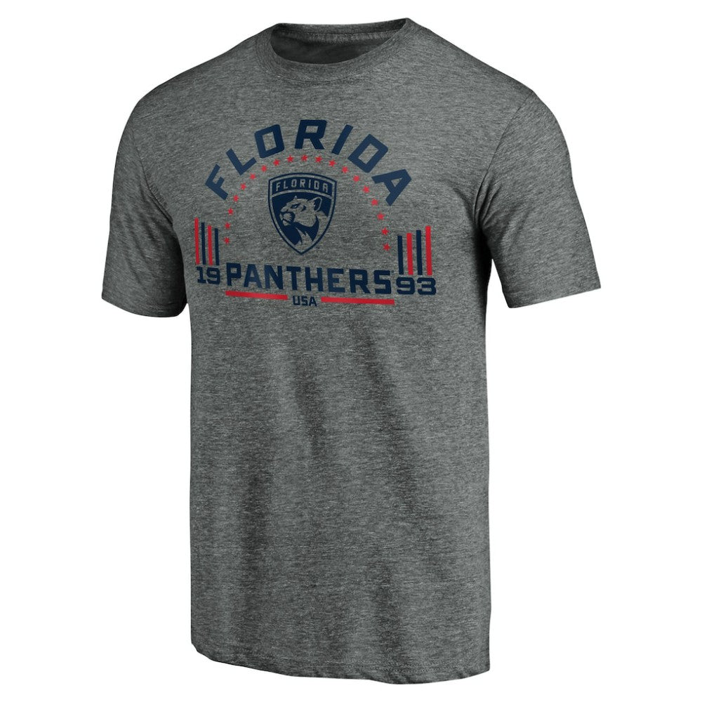 NHL Florida Panthers Team Freedom Tri-Blend T-Shirt - Heathered Gray