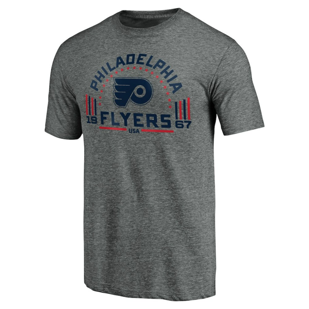 NHL Philadelphia Flyers Team Freedom Tri-Blend T-Shirt - Heathered Gray