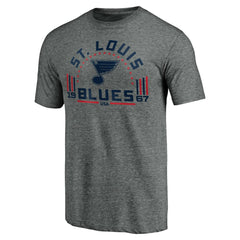 NHL St. Louis Blues Team Freedom Tri-Blend T-Shirt - Heathered Gray