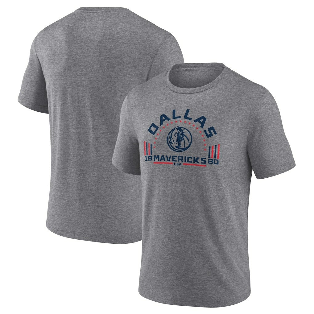 Dallas Mavericks Team Freedom Tri-Blend T-Shirt Gray