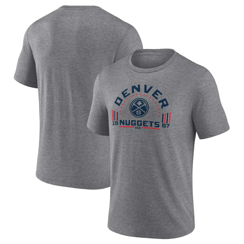 Denver Nuggets Team Freedom Tri-Blend T-Shirt Gray