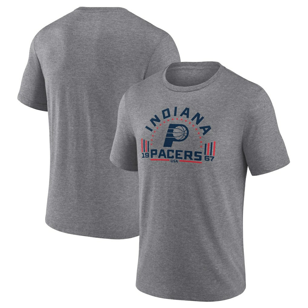 Indiana Pacers Team Freedom Tri-Blend T-Shirt Gray