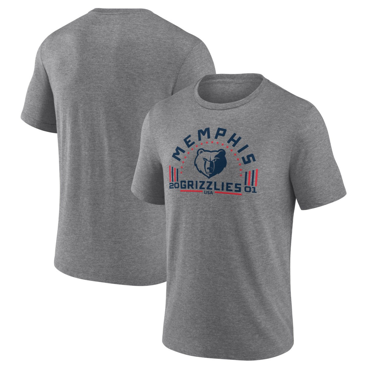 Memphis Grizzlies Team Freedom Tri-Blend T-Shirt Gray