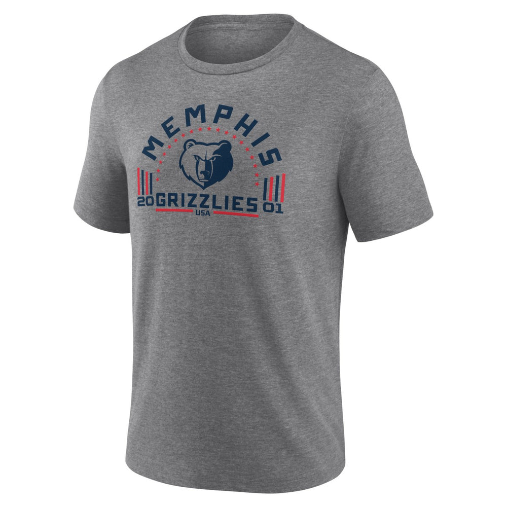 Memphis Grizzlies Team Freedom Tri-Blend T-Shirt Gray