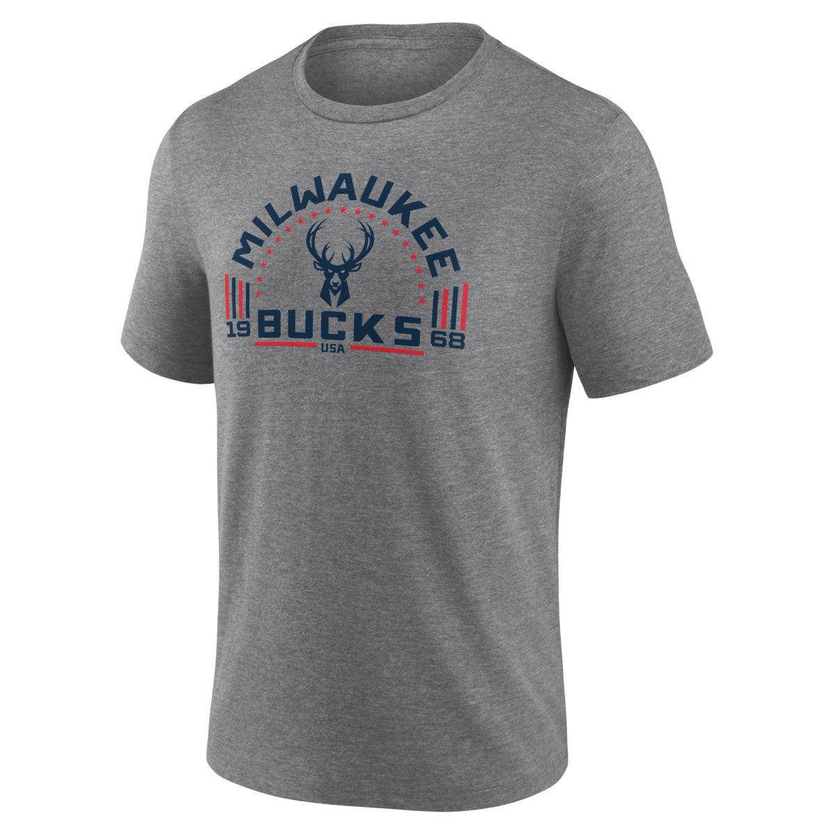 Milwaukee Bucks Team Freedom Tri-Blend T-Shirt Gray