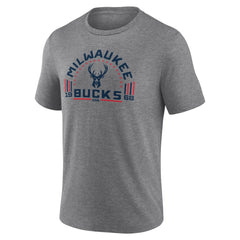 Milwaukee Bucks Team Freedom Tri-Blend T-Shirt Gray