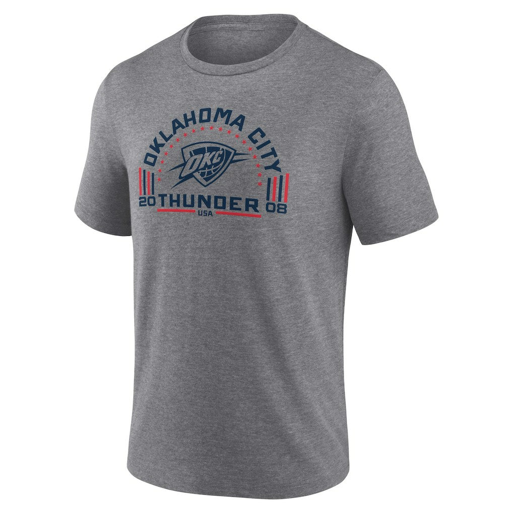 Oklahoma City Thunder Team Freedom Tri-Blend T-Shirt Gray