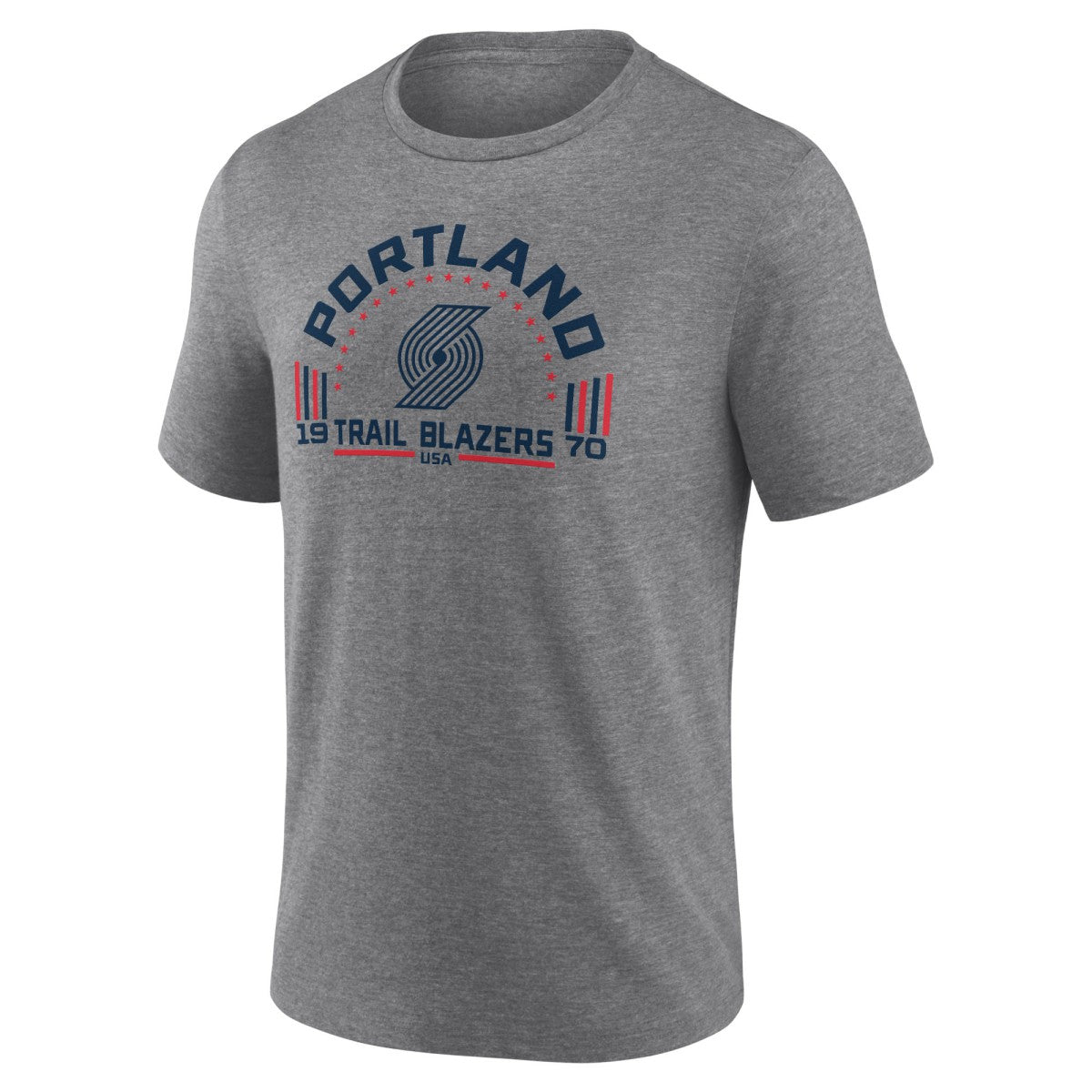 Portland Trail Blazers Team Freedom Tri-Blend T-Shirt Gray