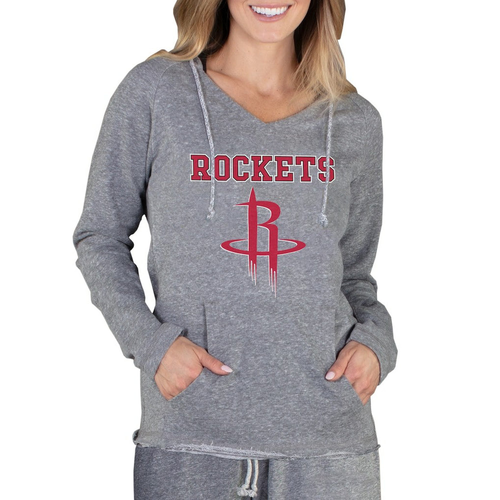 Houston Rockets Concepts Sport Women's Mainstream Terry Hooded Top Gray