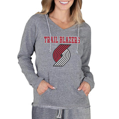 Portland Trail Blazers Concepts Sport Women's Mainstream Terry Hooded Top Gray