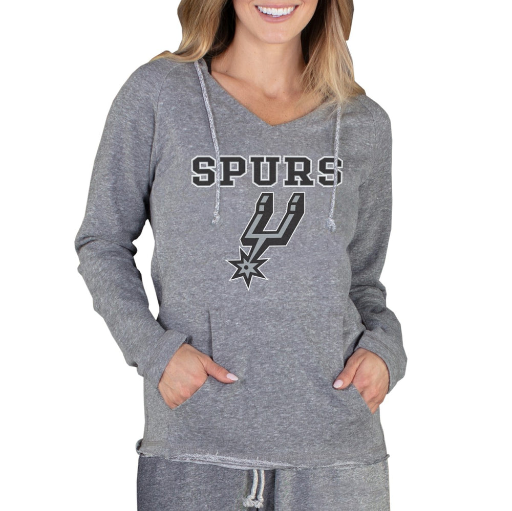 San Antonio Spurs Concepts Sport Women's Mainstream Terry Hooded Top Gray