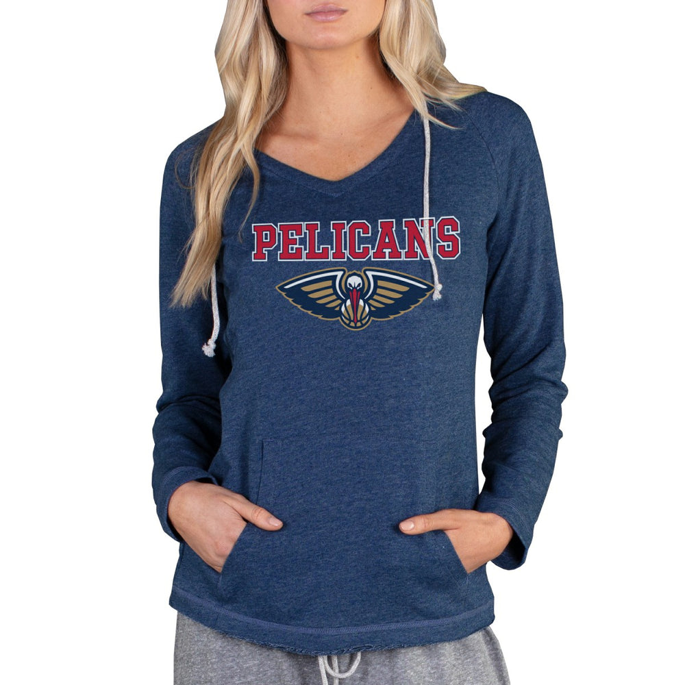 New Orleans Pelicans Concepts Sport Women's Mainstream Terry Hooded Top Navy