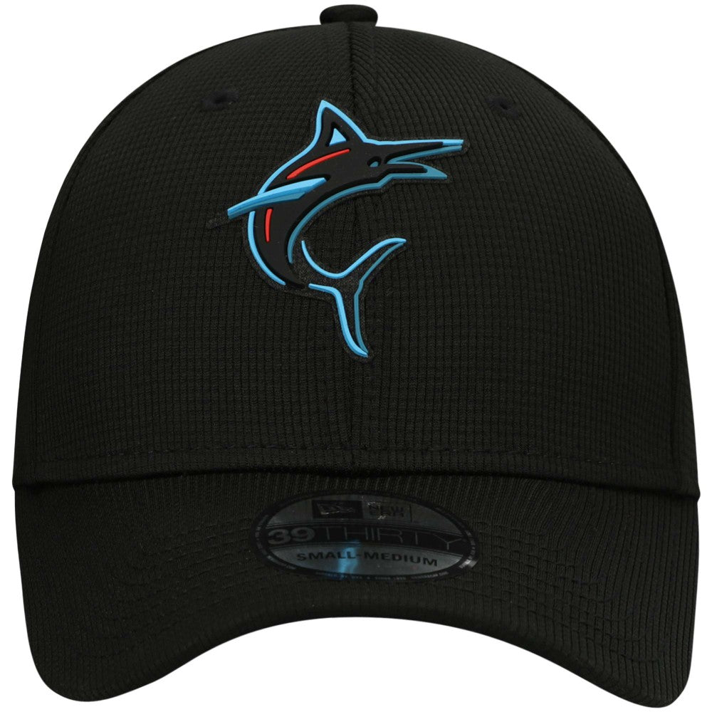 Miami Marlins New Era Clubhouse Alternate 39THIRTY Flex Hat - Black Hats