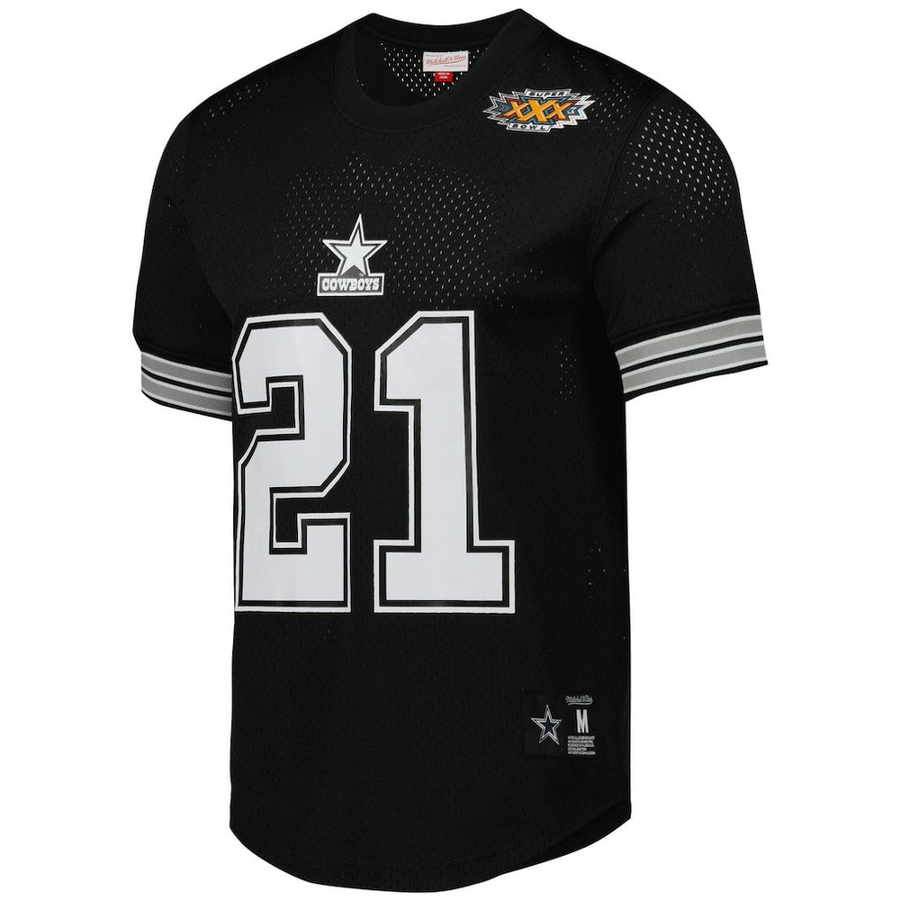 Deion Sanders Dallas Cowboys Retired Player Name & Number Mesh Top Black