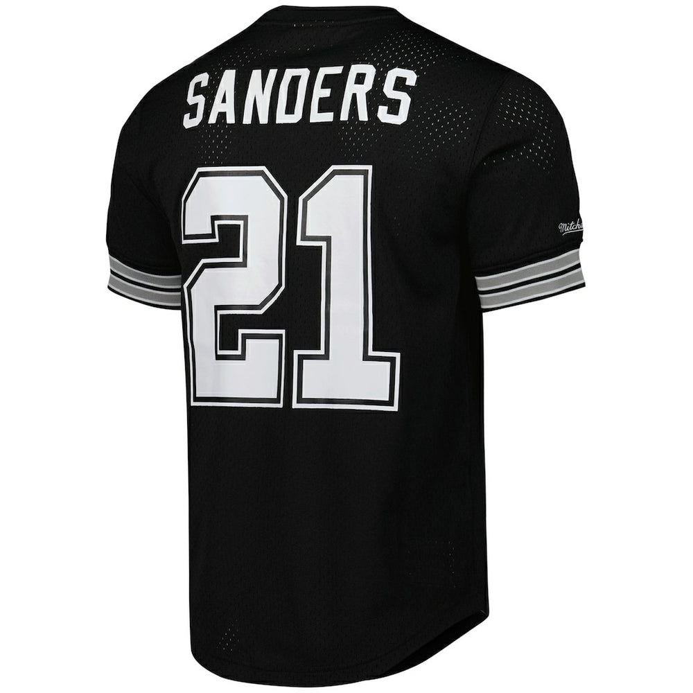 Deion Sanders Dallas Cowboys Retired Player Name & Number Mesh Top Black