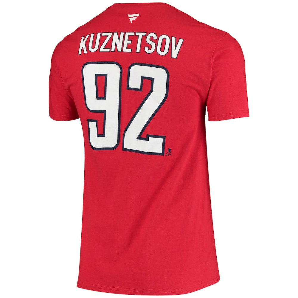 NHL Evgeny Kuznetsov Washington Capitals Fanatics Name & Number T-Shirt - Red