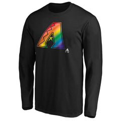 Arizona Diamondbacks Team Pride Logo Long Sleeve T-Shirt - Black T-shirts
