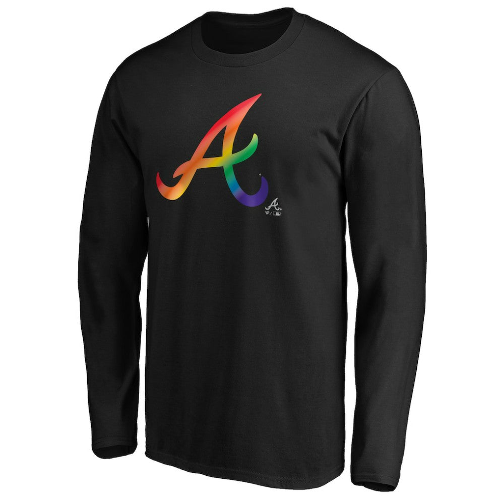 Atlanta Braves Team Pride Logo Long Sleeve T-Shirt - Black T-shirts