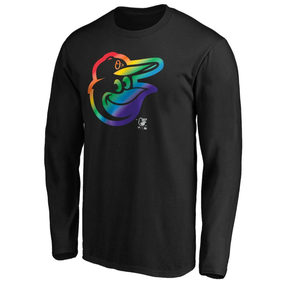 Baltimore Orioles Team Pride Logo Long Sleeve T-Shirt - Black T-shirts