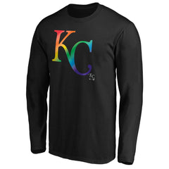 Kansas City Royals Team Pride Logo Long Sleeve T-Shirt - Black T-shirts