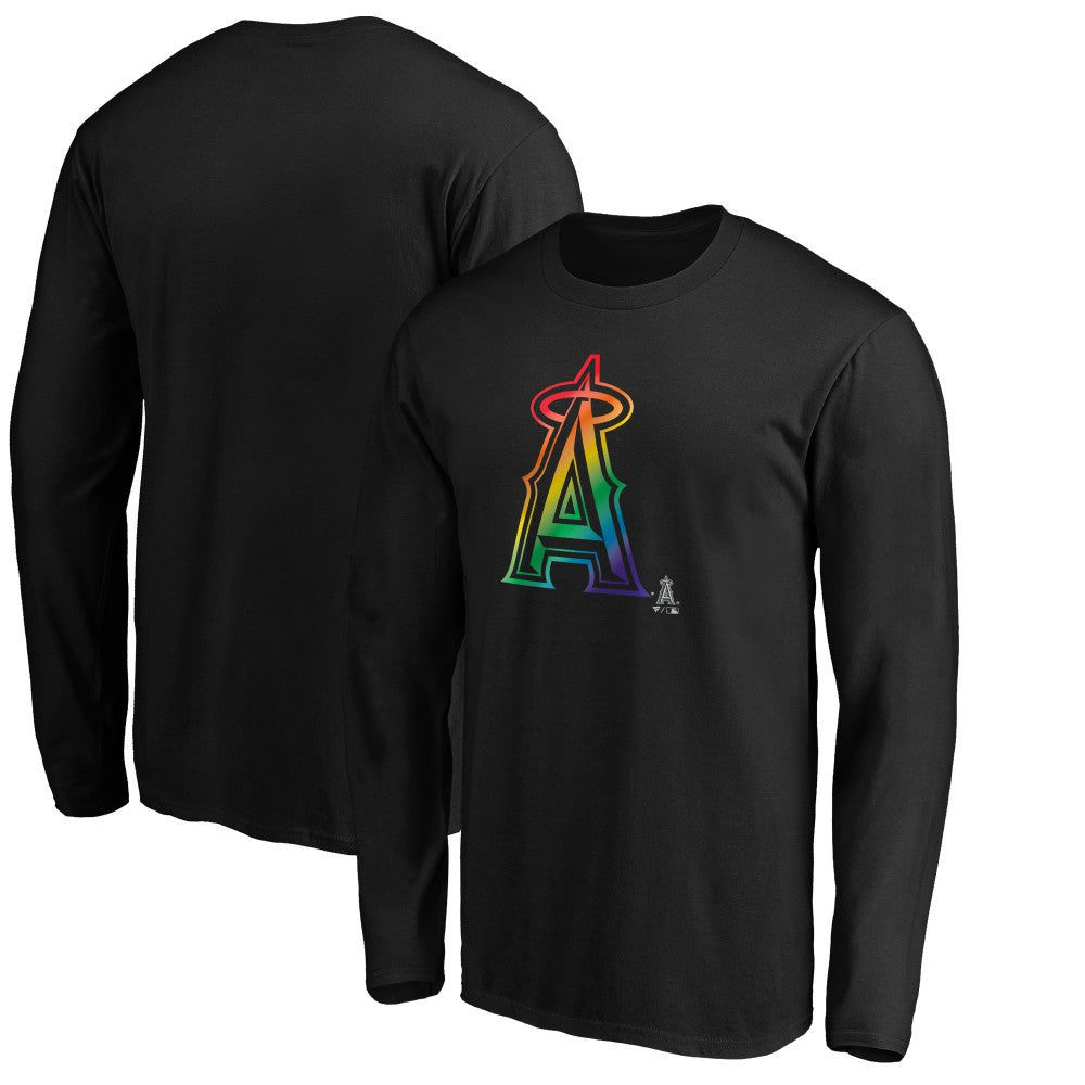 Los Angeles Angels Team Pride Logo Long Sleeve T-Shirt - Black T-shirts