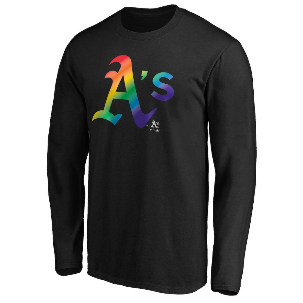 Athletics Team Pride Logo Long Sleeve T-Shirt - Black T-shirts