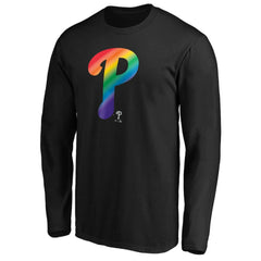 Philadelphia Phillies Team Pride Logo Long Sleeve T-Shirt - Black T-shirts