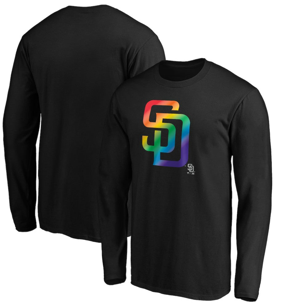 San Diego Padres Team Pride Logo Long Sleeve T-Shirt - Black T-shirts