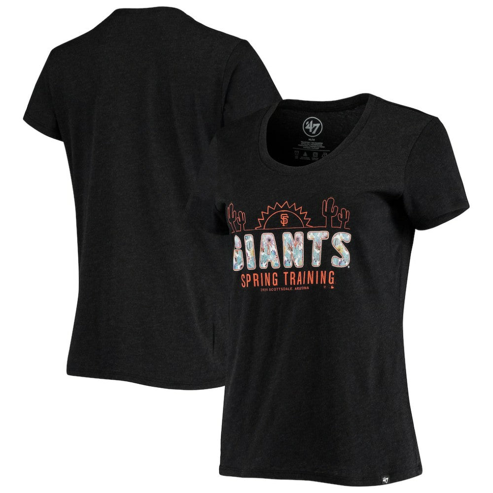 San Francisco Giants '47 Women's Spring Training Floral Fill Club T-Shirt - Black T-shirts