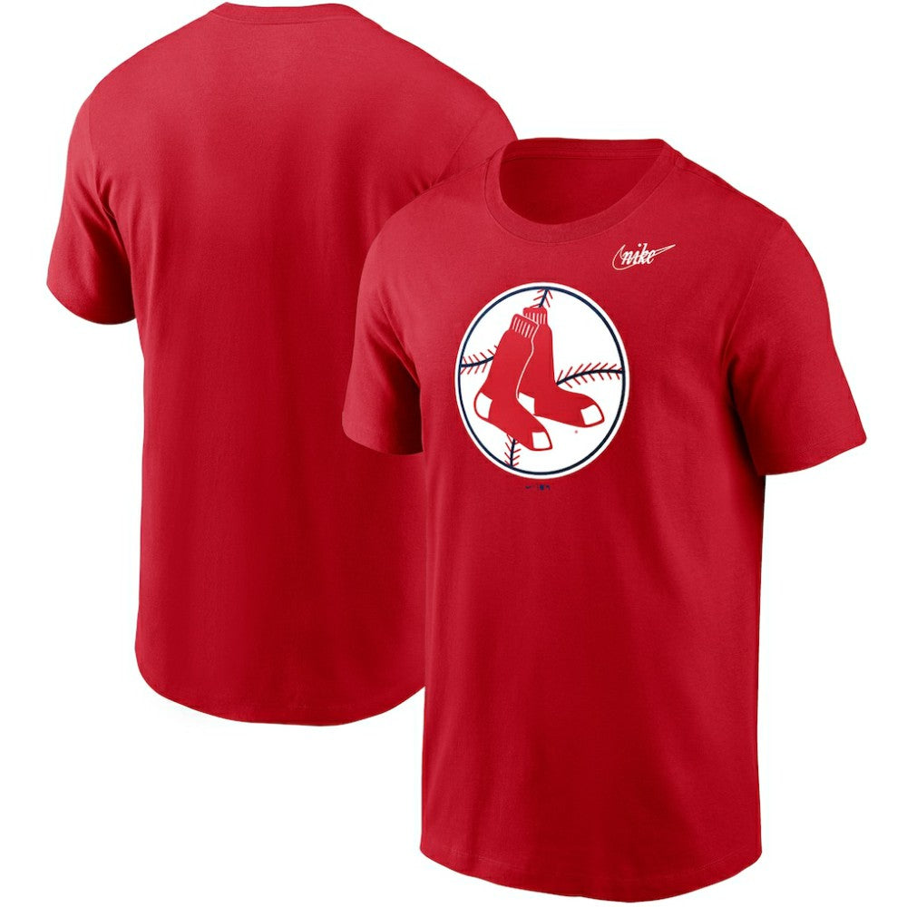 Boston Red Sox Nike Cooperstown Collection Logo T-Shirt - Red T-shirts