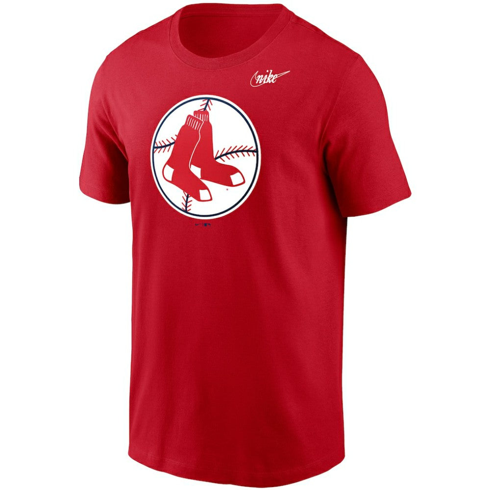 Boston Red Sox Nike Cooperstown Collection Logo T-Shirt - Red T-shirts