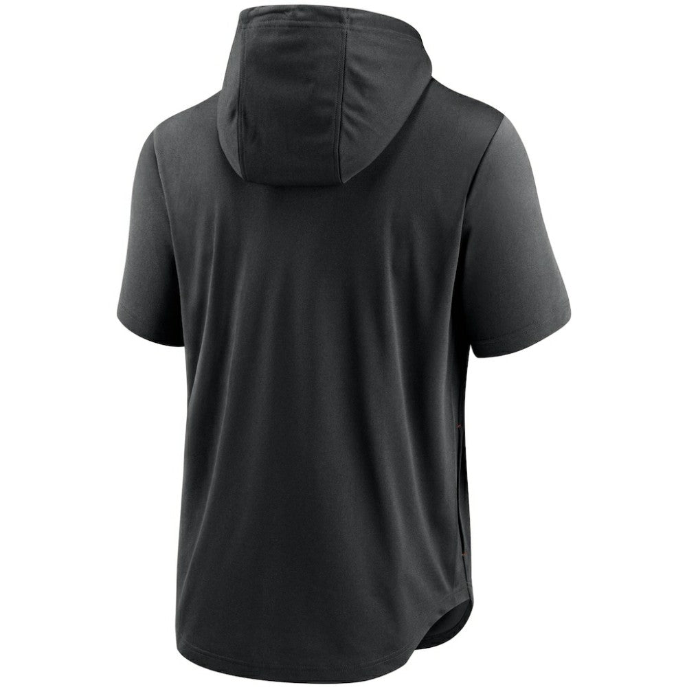 Baltimore Orioles Nike Home Team Short Sleeve Performance Hoodie Top - Black Hoodies