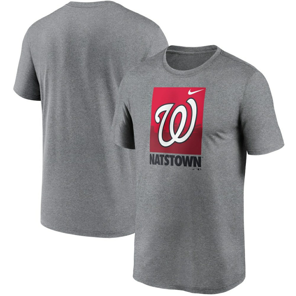 Washington Nationals Nike Local Logo Legend T-Shirt - Heathered Gray T-shirts