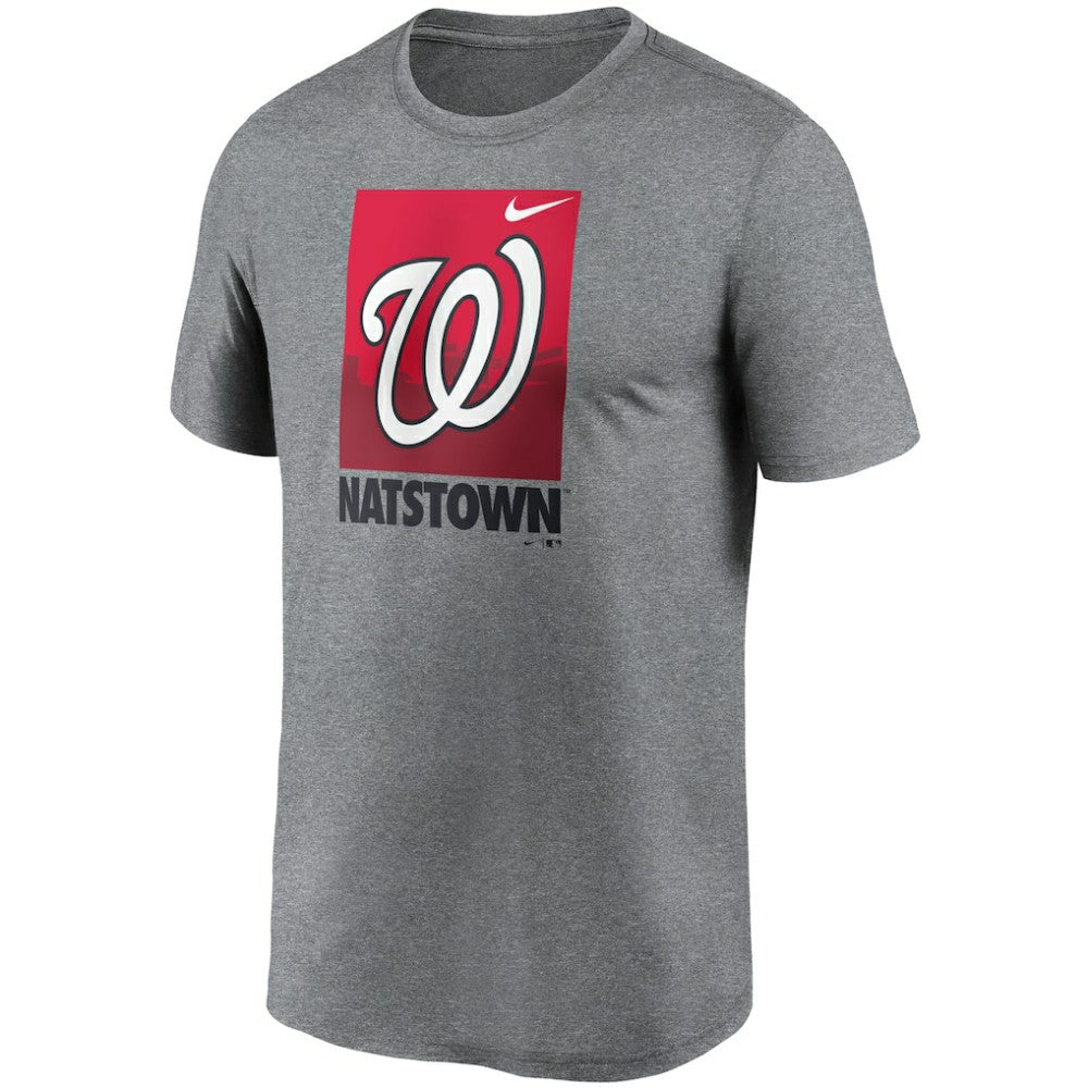 Washington Nationals Nike Local Logo Legend T-Shirt - Heathered Gray T-shirts