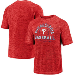 Philadelphia Phillies Fanatics Line Up Primary Threat Striated T-Shirt - Red T-shirts