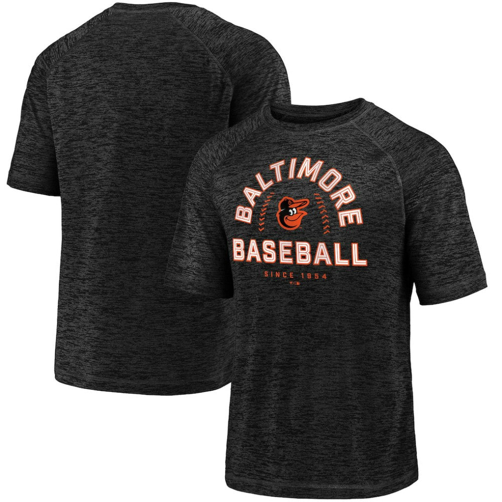 Baltimore Orioles Fanatics Line Up Primary Threat Striated T-Shirt - Black T-shirts