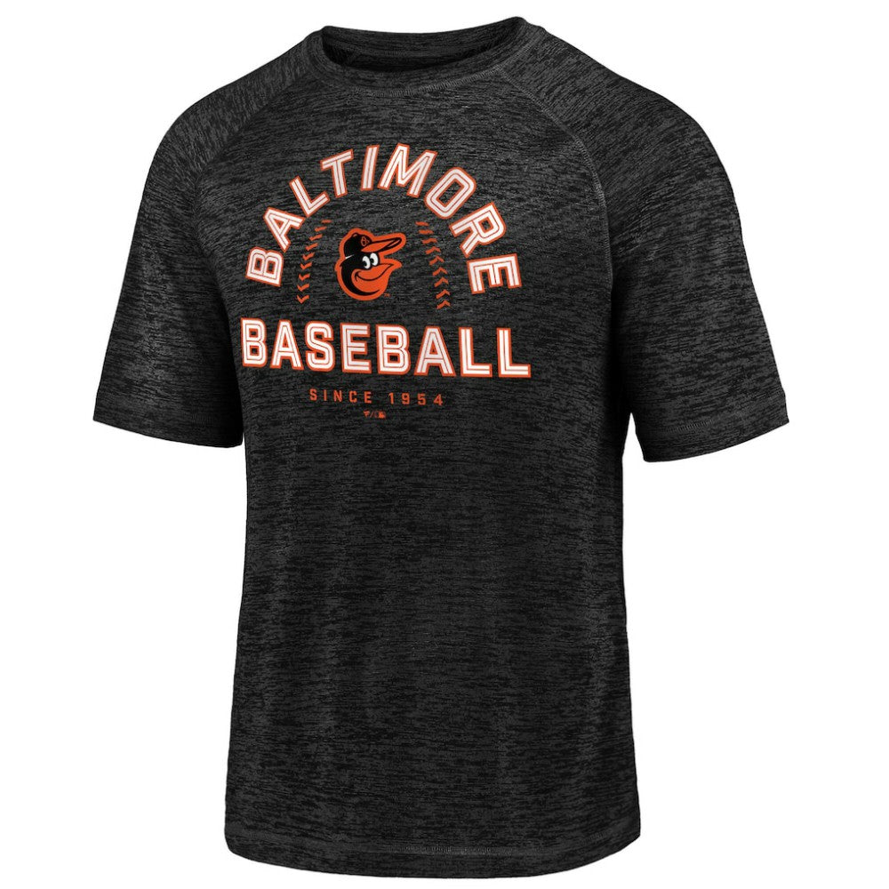 Baltimore Orioles Fanatics Line Up Primary Threat Striated T-Shirt - Black T-shirts