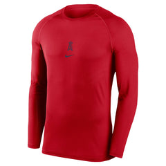 Los Angeles Angels Nike Authentic Collection Raglan Long Sleeve T-Shirt - Red T-shirts