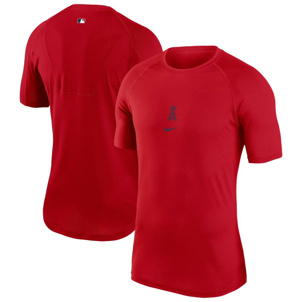 Los Angeles Angels Nike Authentic Collection Performance Raglan T-Shirt - Red T-shirts