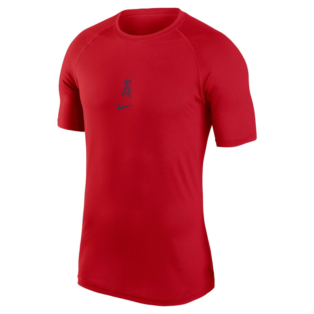 Los Angeles Angels Nike Authentic Collection Performance Raglan T-Shirt - Red T-shirts