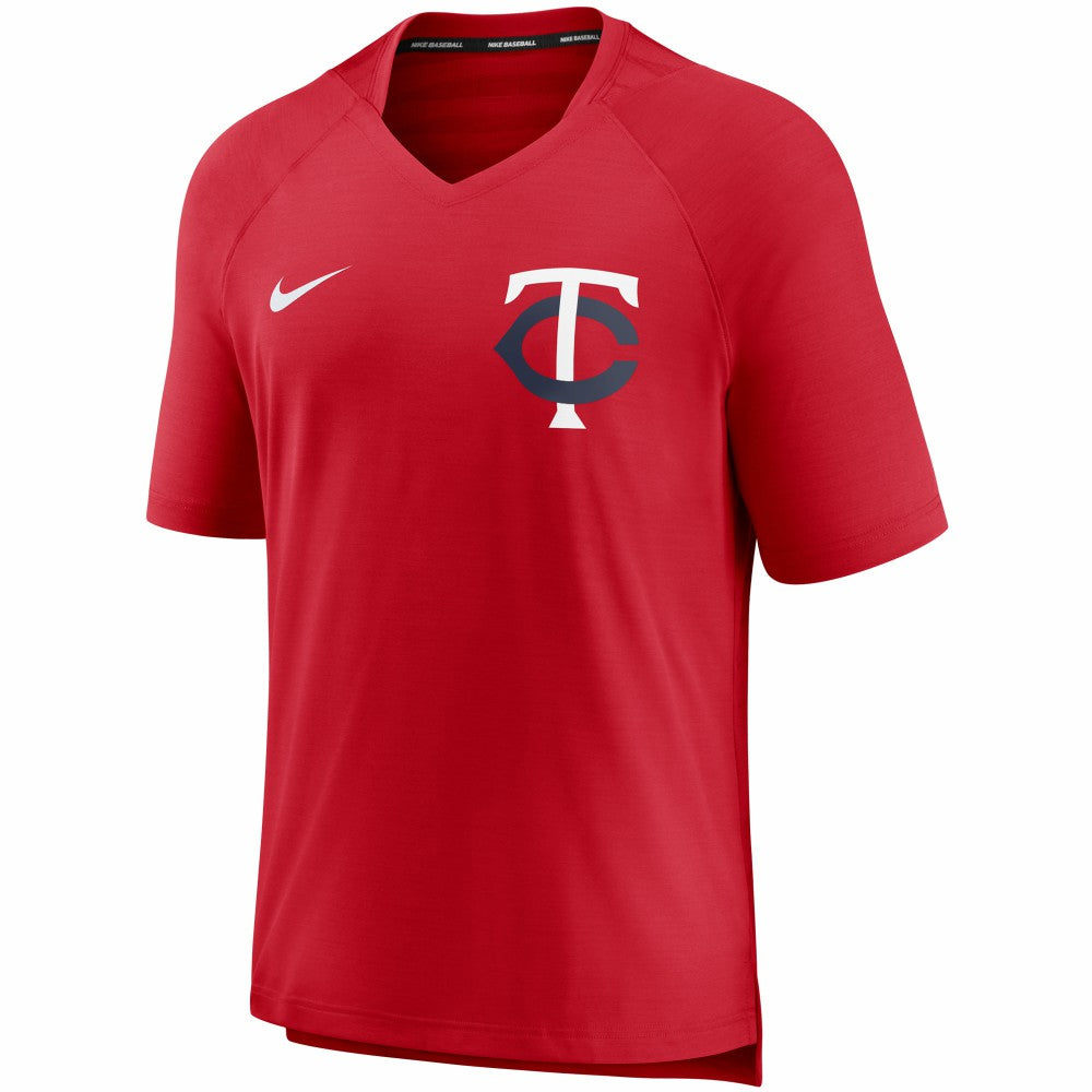 Minnesota Twins Nike Authentic Collection Pregame Performance V-Neck T-Shirt - Red T-shirts