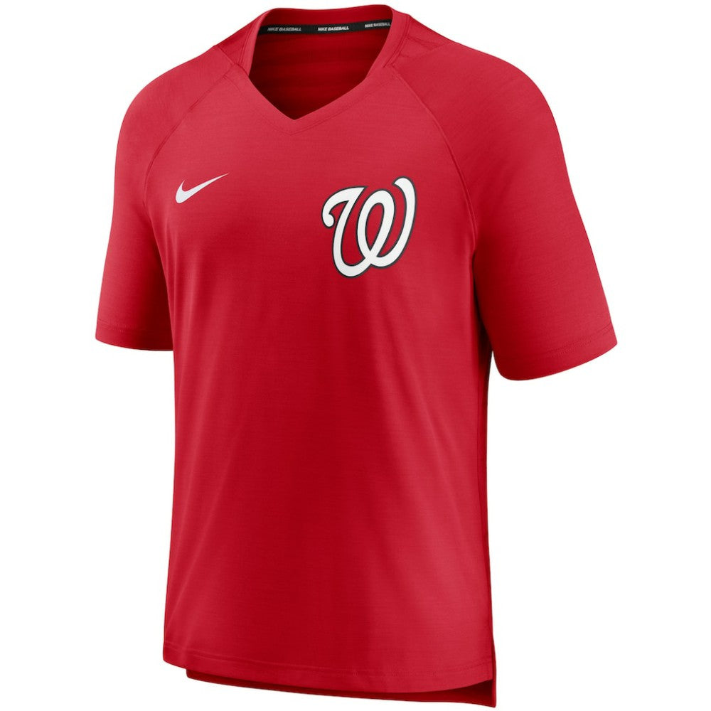 Washington Nationals Nike Authentic Collection Pregame Performance V-Neck T-Shirt - Red T-shirts