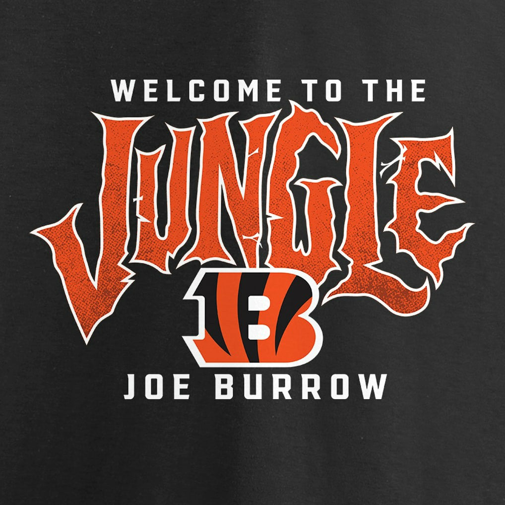 Joe Burrow Cincinnati Bengals Women's Jungle Joe V-Neck T-Shirt Black