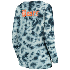 Chicago Bears New Era Women's Tie-Dye Long Sleeve T-Shirt Navy