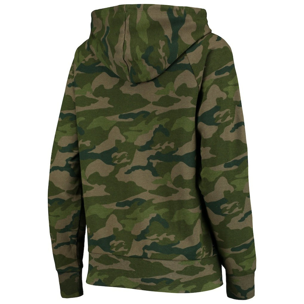 Chicago Bears New Era Women's Raglan Full-Zip Hoodie Camo